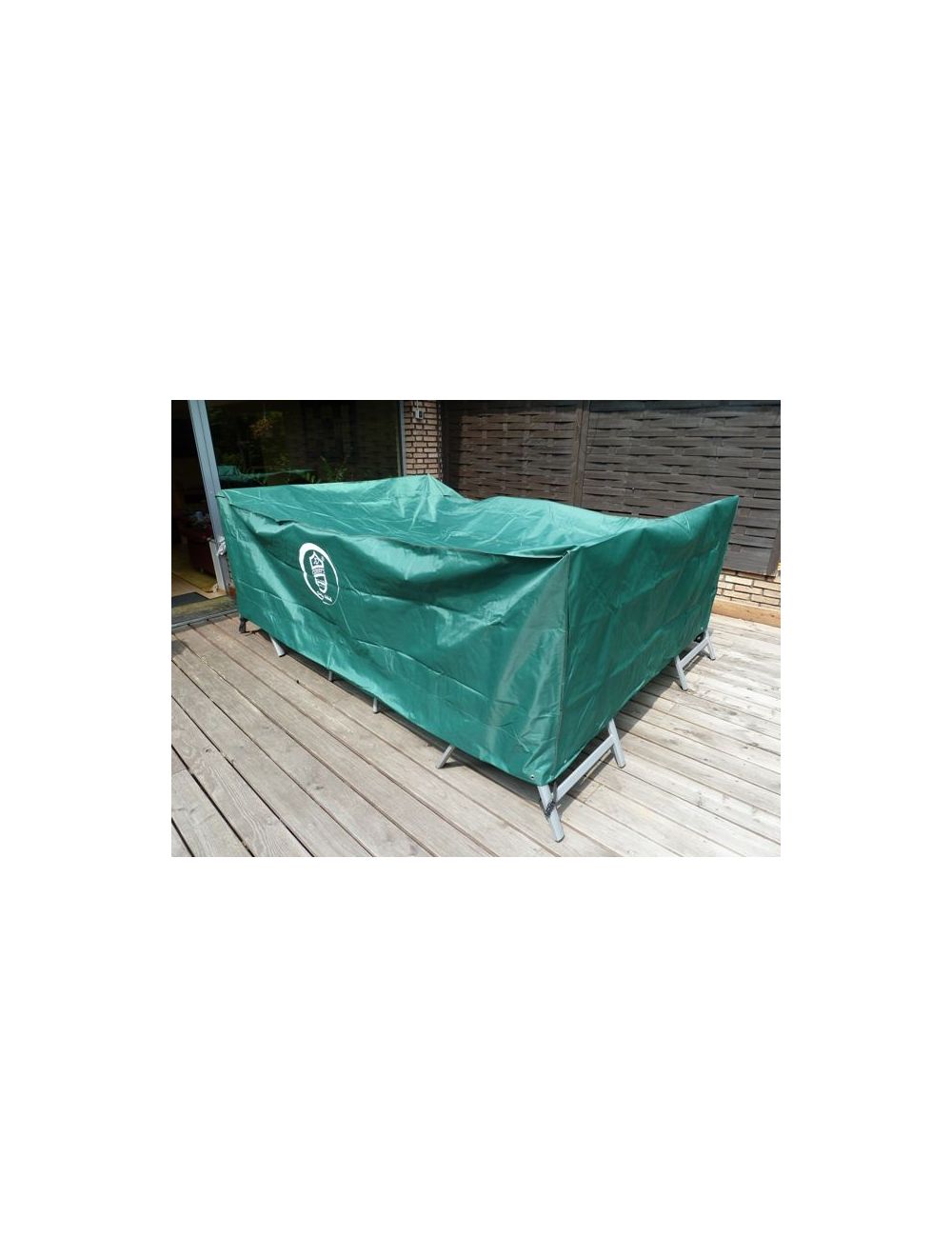 Housse de protection en forme de L pour meubles de jardin, patio,  imperméable, coupe-vent, avec sac de rangement pour extérieur (noir,  300x300x98 cm)