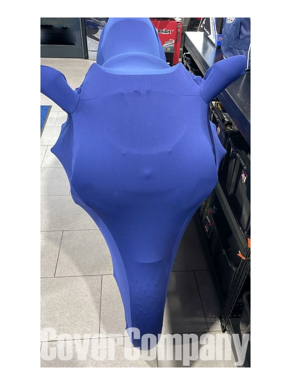 Housse De Protection Pour Moto - Tissu Stretch Respirant - Taille XXL 265x105x125cm - Pour Intérieur/Garage - Gris Foncé